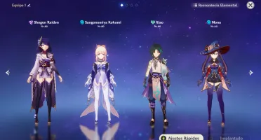 Ar 53 Xiao, Raiden, Kokomi e Mona