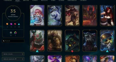 LOL conta 35 skils Gold IV