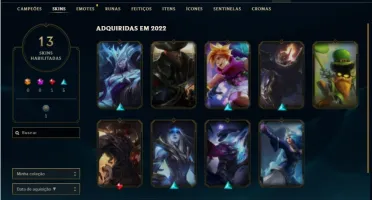 Conta diamante 4 com 38 Champs e 13 Skins + 1 Fragmento