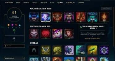 Conta diamante 4 com 38 Champs e 13 Skins + 1 Fragmento