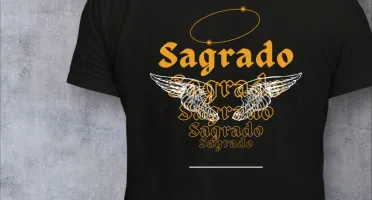 Camisa poliéster/ dry fit Estampa Sagrado