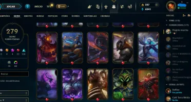 Conta League Of Legends Lvl 470 + 279 Skins Mmr Diamond