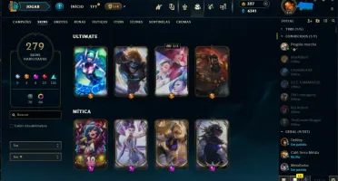 Conta League Of Legends Lvl 470 + 279 Skins Mmr Diamond