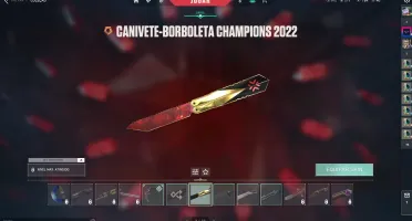 Conta valorant com butterfly champions e diamante