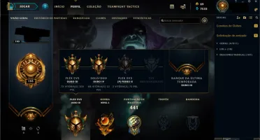 Conta LOL lv 193 / Gold /mmr platina