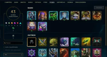 Mestre com 30 Champs e 6 Skins