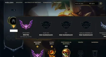 Mestre com 30 Champs e 6 Skins
