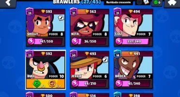 BRAWL STARS SEMI FULL C/ LENDÁRIO CORVO Class 20/ Power 8!