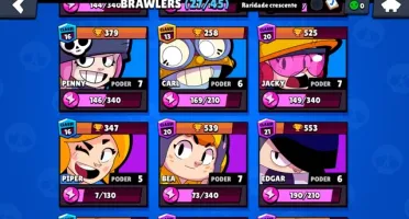 BRAWL STARS SEMI FULL C/ LENDÁRIO CORVO Class 20/ Power 8!