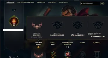 Conta Bronze 1 com 2 Skins e 29 Champs Sem email confirmado