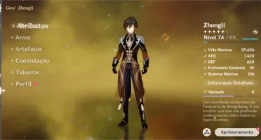Trio Arconte (shogun Raiden+Zhongli + Venti)+ 5* e destinos