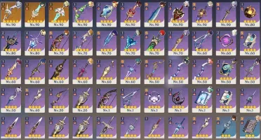 AR56 - GANYU+AMOS, CHILDE C1, AYAKA C1, VENTI C1, ITTO, ZHON