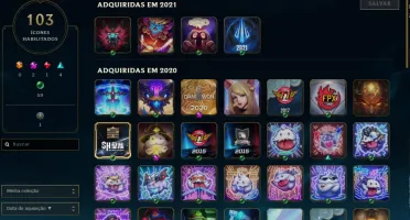 Conta League of Legends Unranked 106 Skins 1760 RP 53 PP