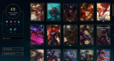 Conta UNRANKED SOLO - +100 campeões 50 skins e ícones raros