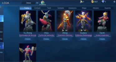 Conta lv 60 Mobile Legends - 92 skins