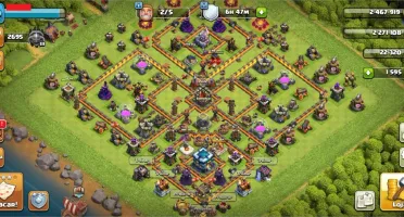 CLASH OF CLANS CV 13 COM 5 CONSTRUTORES