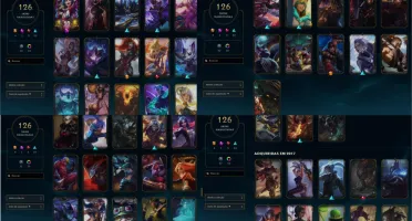 Conta LVL 373 com 141 Campeões + 126 Skins