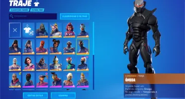 Skin fornite com 52 skins / com passes da season 4/5 e +