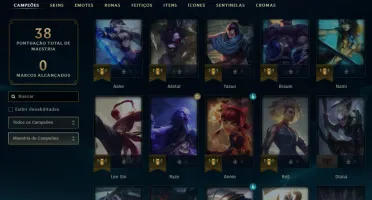 Conta PLATINA 1 - 75pdl| 55% Win - Lol (League Of Legends) E