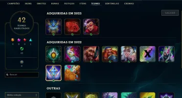 Conta PLATINA 1 - 75pdl| 55% Win - Lol (League Of Legends) E