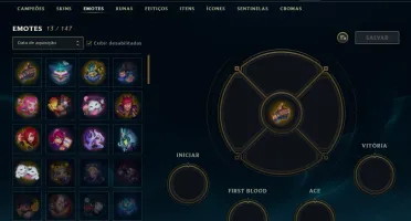 Conta PLATINA 1 - 75pdl| 55% Win - Lol (League Of Legends) E