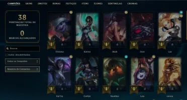 Conta PLATINA 1 - 75pdl| 55% Win - Lol (League Of Legends) E