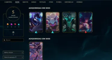 Conta PLATINA 1 - 75pdl| 55% Win - Lol (League Of Legends) E