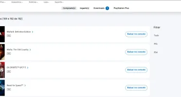conta PSN com 20+ jogos (incluindo lançamentos recentes)