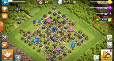 Clash Of Clans Cv 12 Forte Heróis 100+