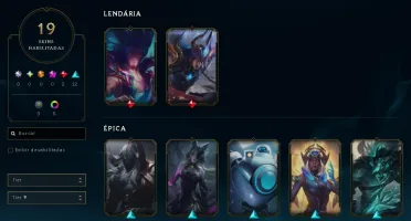 Conta Bronze 1 + 19 Skins 60+ Campeoes Upada A Mão Nivel 241