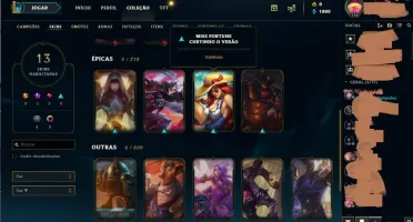 Conta LOL - lvl 115 + 13 skins