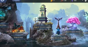 Conta mir4 lvl 68 69k de power 36% de mineração