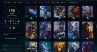 Diamante 4 com TODOS os Champs e 154 Skins +2 Prestigios