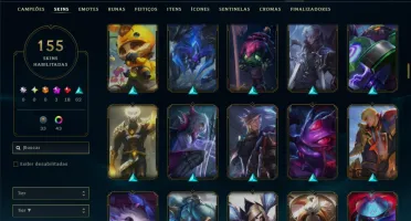 Diamante 4 com TODOS os Champs e 154 Skins +2 Prestigios