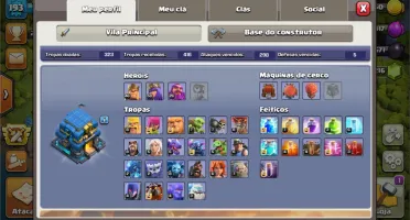 CONTA CV 12 CLASH OF CLANS COM PASSE ATIVO