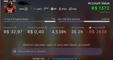 Conta Steam Lv 30 + de 86 jogos 8 anos de serviço