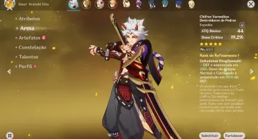 ✅ Itto + 2 armas 5 estrelas! ( incluindo espadão dele!) ✅