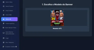 Gerador Banner Pro - Futebol, ufc, nba - Plano Mensal