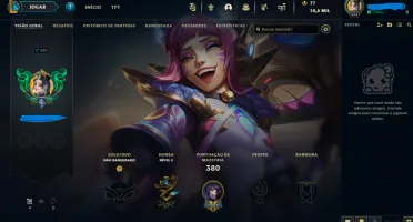 Conta do lol - Lvl 331 - 317 skins - 12 míticas 4 ultimates