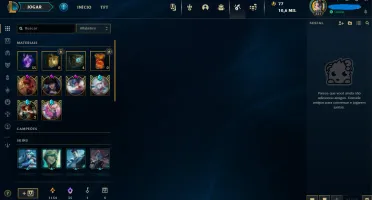 Conta do lol - Lvl 331 - 317 skins - 12 míticas 4 ultimates