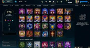 Conta do lol - Lvl 331 - 317 skins - 12 míticas 4 ultimates