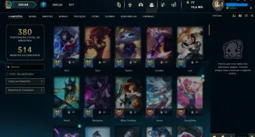 Conta do lol - Lvl 331 - 317 skins - 12 míticas 4 ultimates
