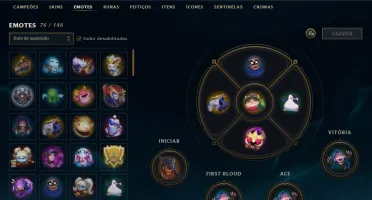 Conta League of Legends GOLD 125 skins + 2K de RP