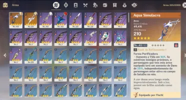 Shenhe+ Diluc+ 2 Armas 5* - Banner garantido