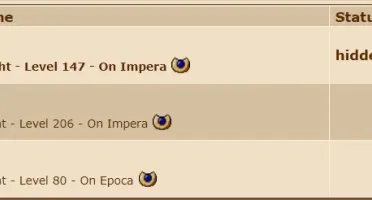 KNIGHT 206 E 147 EM IMPERA OPEN PVP