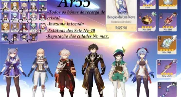 Ganyu + Zhongli + venti + Kazuha + Jean + Keqing + Oração