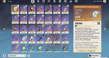 Ganyu + Zhongli + venti + Kazuha + Jean + Keqing + Oração