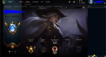 Conta de LOL com todos os campeões, com 95 skins.