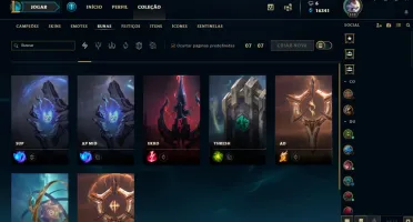 Conta LoL - Diamante III, Mestre 3x3, Todos Champs, 68 skins