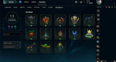 Conta LoL - Diamante III, Mestre 3x3, Todos Champs, 68 skins